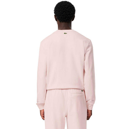 Pink - Back - Lacoste Unisex Adult Printed Fleece Sweatshirt