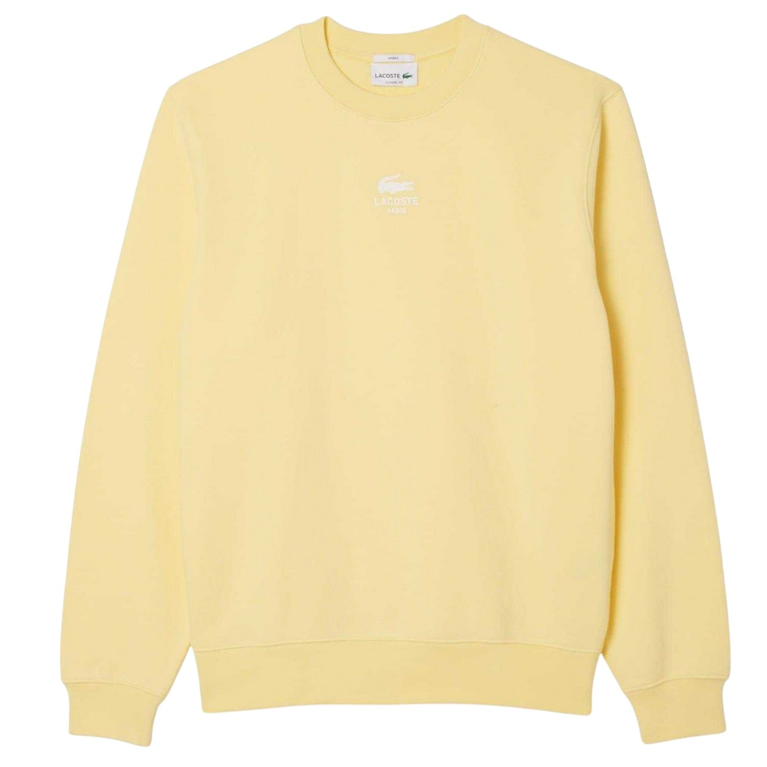 Yellow - Front - Lacoste Unisex Adult Printed Fleece Sweatshirt