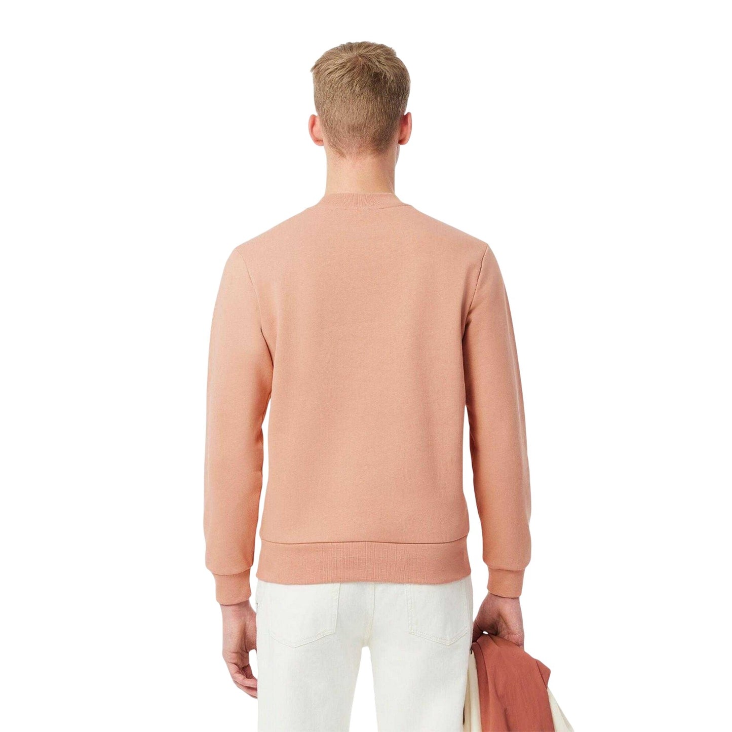 Pinkish - Back - Lacoste Mens Fleece Crew Neck Sweatshirt