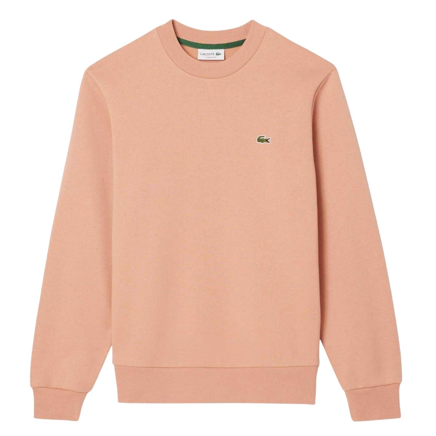 Pinkish - Front - Lacoste Mens Fleece Crew Neck Sweatshirt