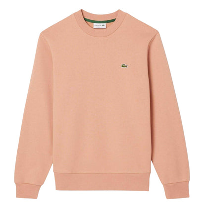 Pinkish - Front - Lacoste Mens Fleece Crew Neck Sweatshirt