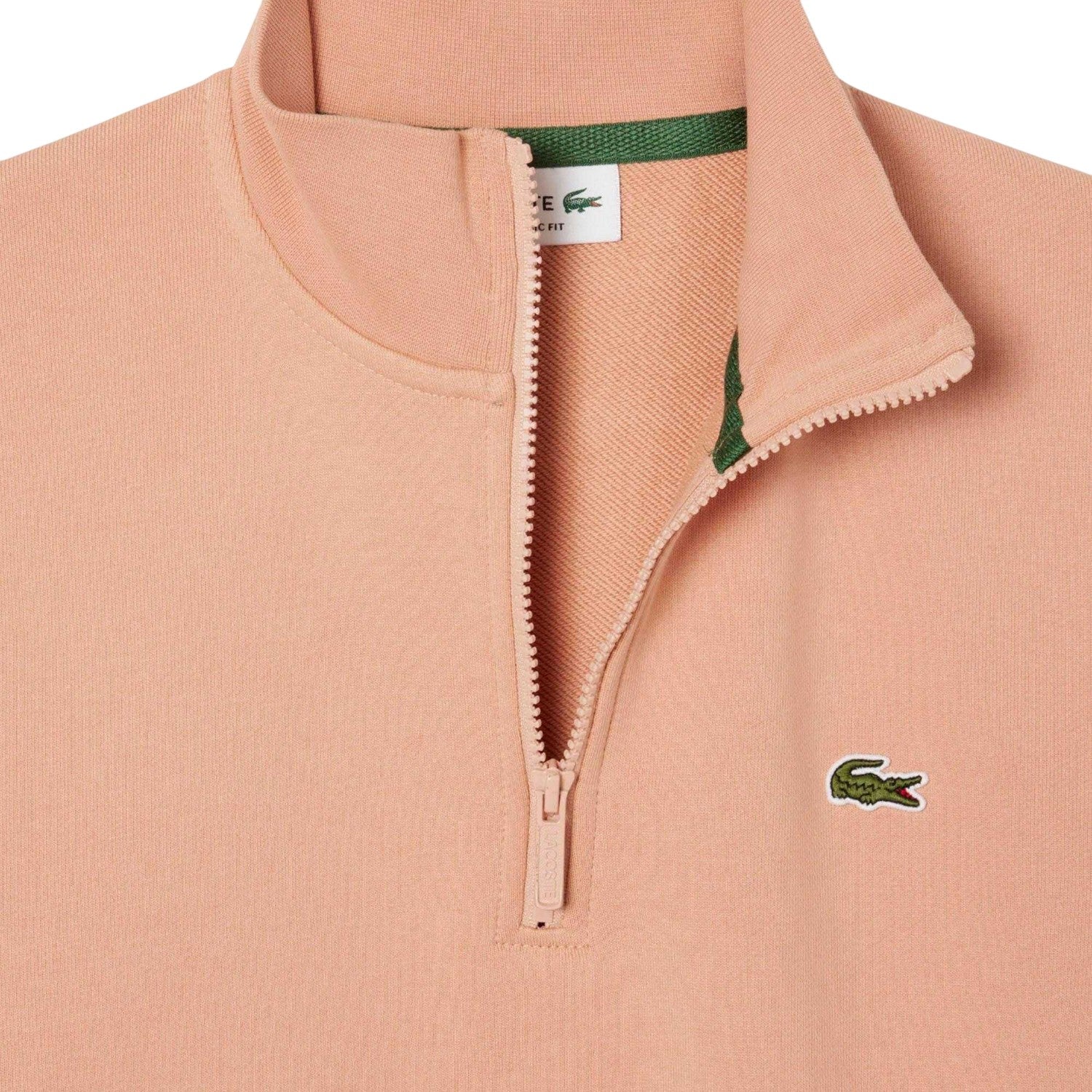 Pinkish - Back - Lacoste Mens Fleece Zipped Sweatshirt