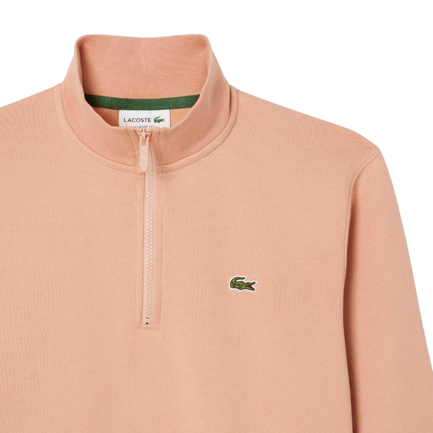 Pinkish - Side - Lacoste Mens Fleece Zipped Sweatshirt