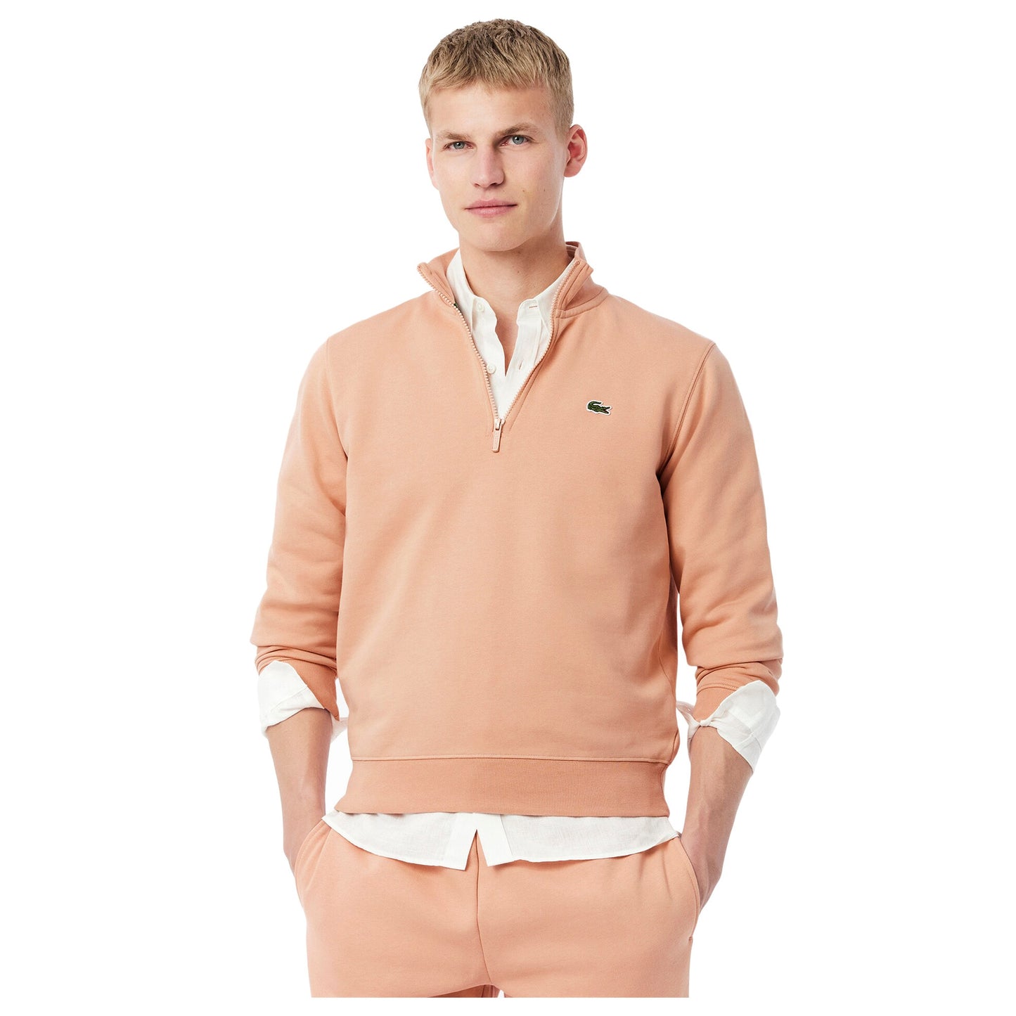 Pinkish - Lifestyle - Lacoste Mens Fleece Zipped Sweatshirt