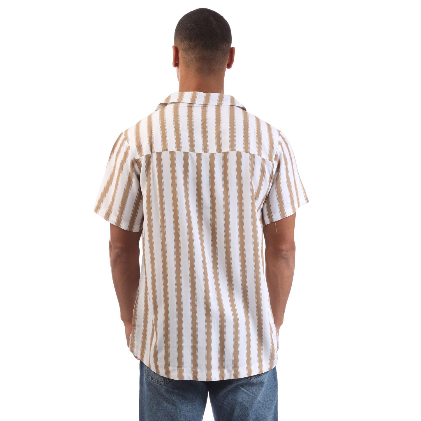 Natural - Back - Boss Mens Beach Shirt