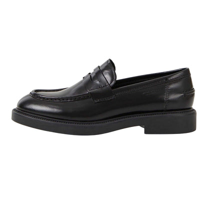 Black - Side - Vagabond Shoemakers Womens-Ladies Alex Leather Loafers