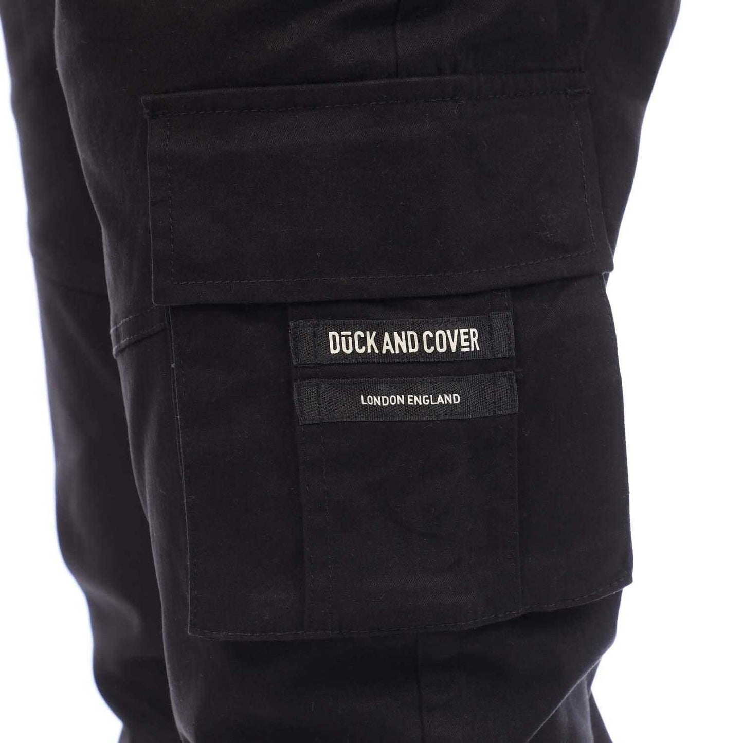 Black - Side - Duck and Cover Mens Chemmer Woven Trousers