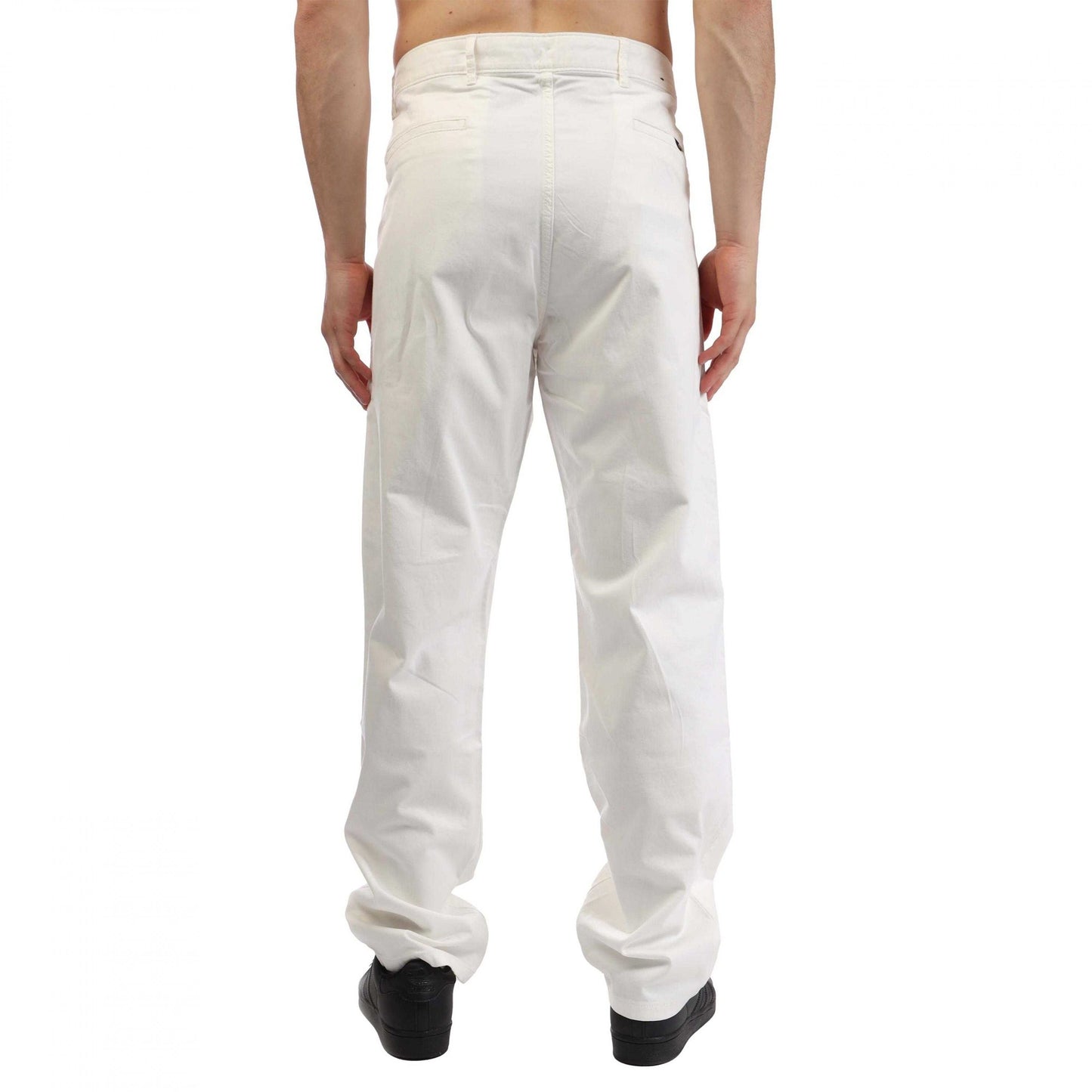 Natural - Back - Boss Mens Satin Stretch Slim Chinos