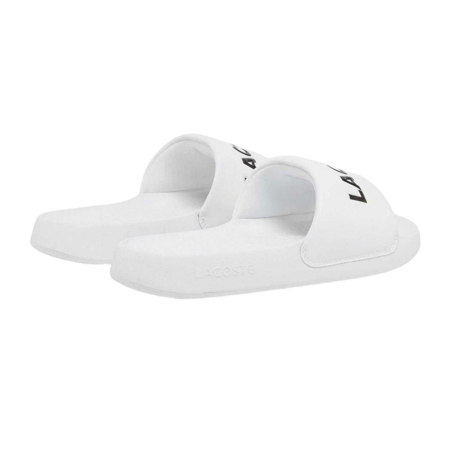 White-Black - Back - Lacoste Mens Serve 1.0 Sliders