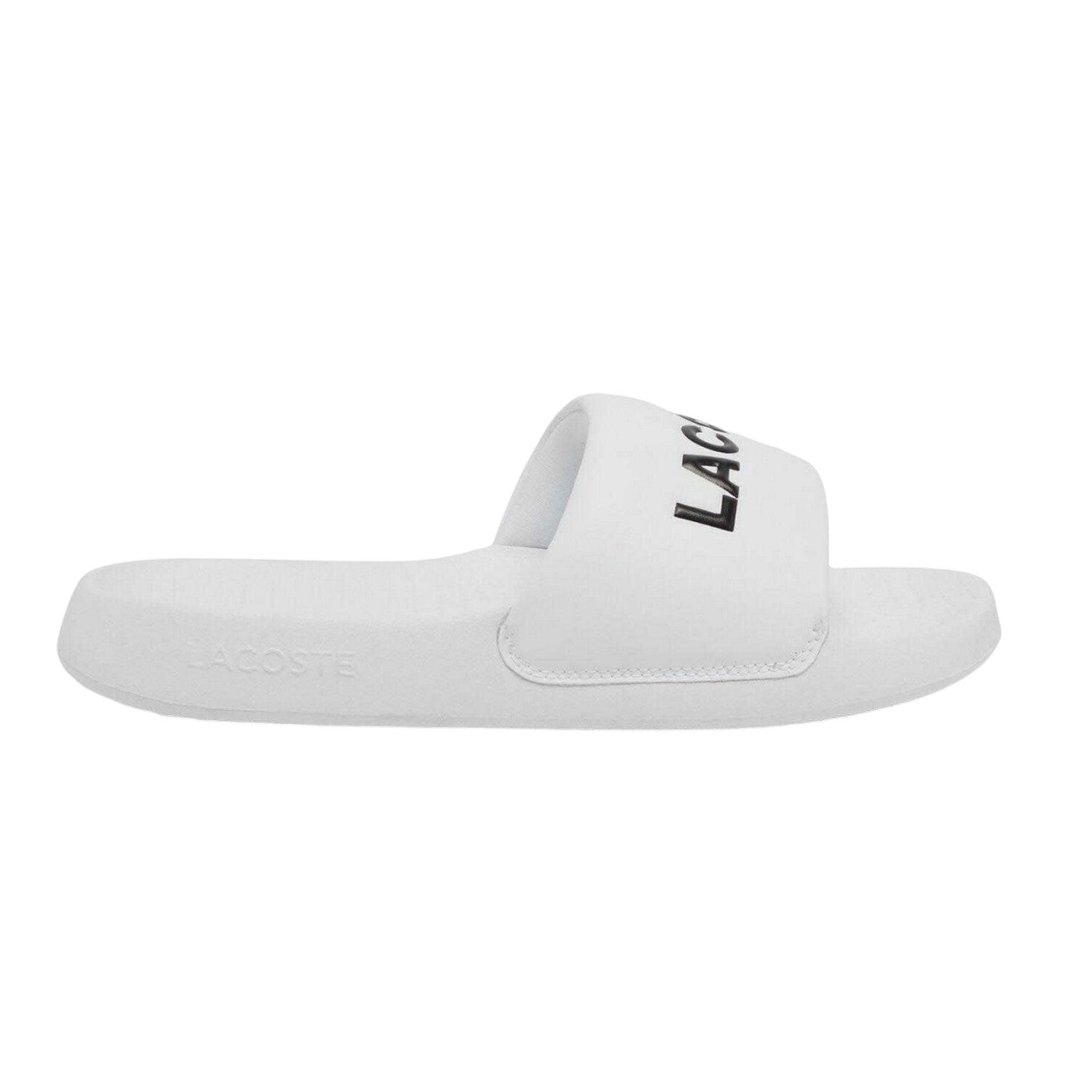White-Black - Side - Lacoste Mens Serve 1.0 Sliders