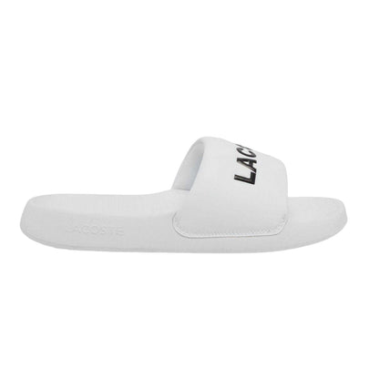 White-Black - Side - Lacoste Mens Serve 1.0 Sliders