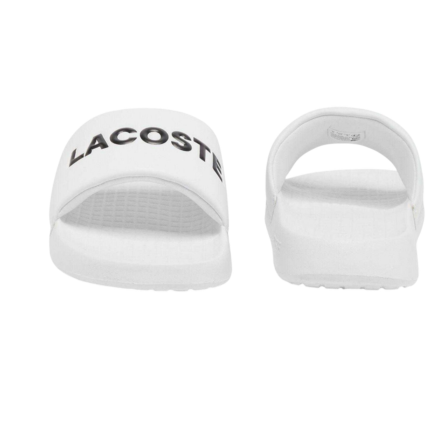 White-Black - Pack Shot - Lacoste Mens Serve 1.0 Sliders
