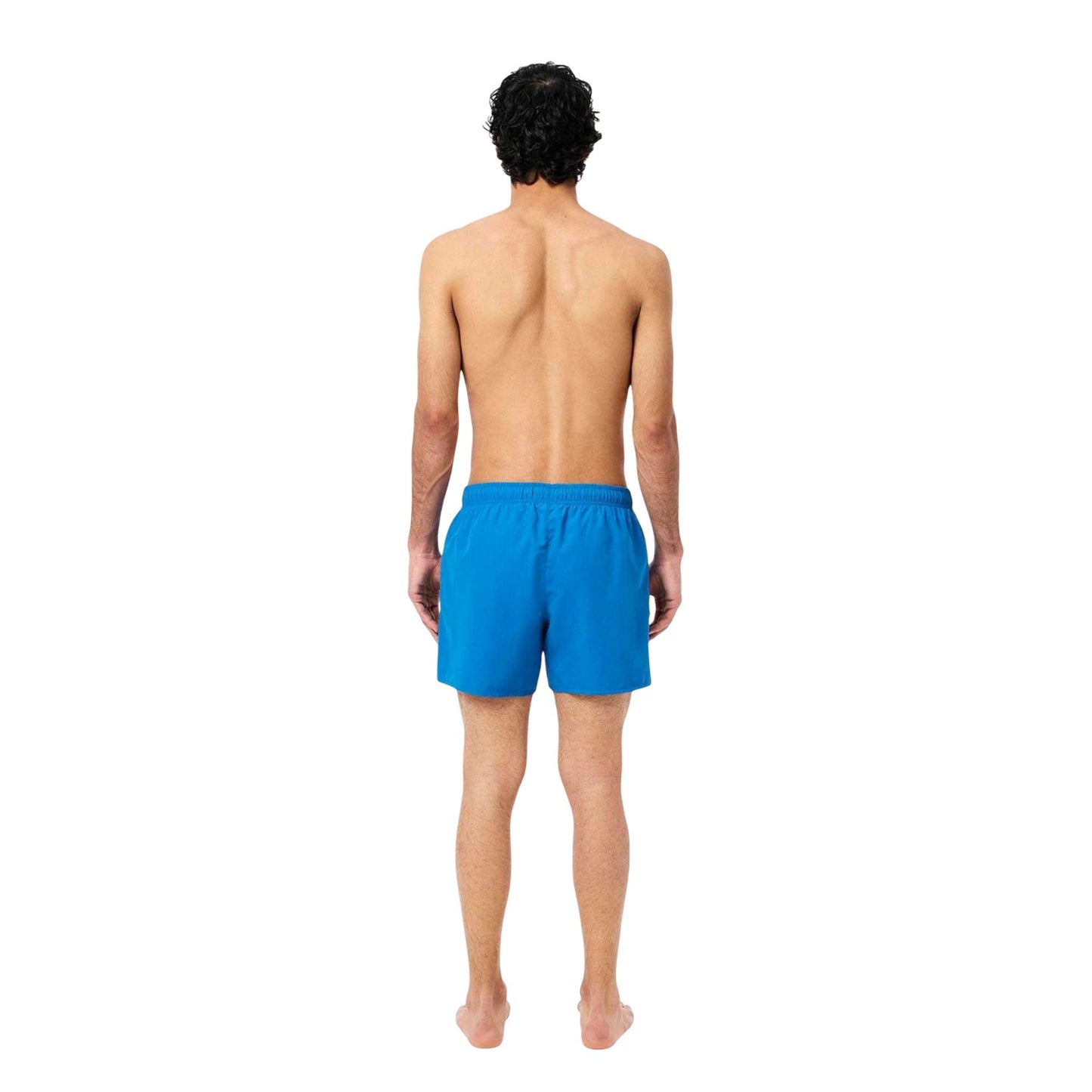 Blue - Back - Lacoste Mens Quick Dry Swimming Trunks