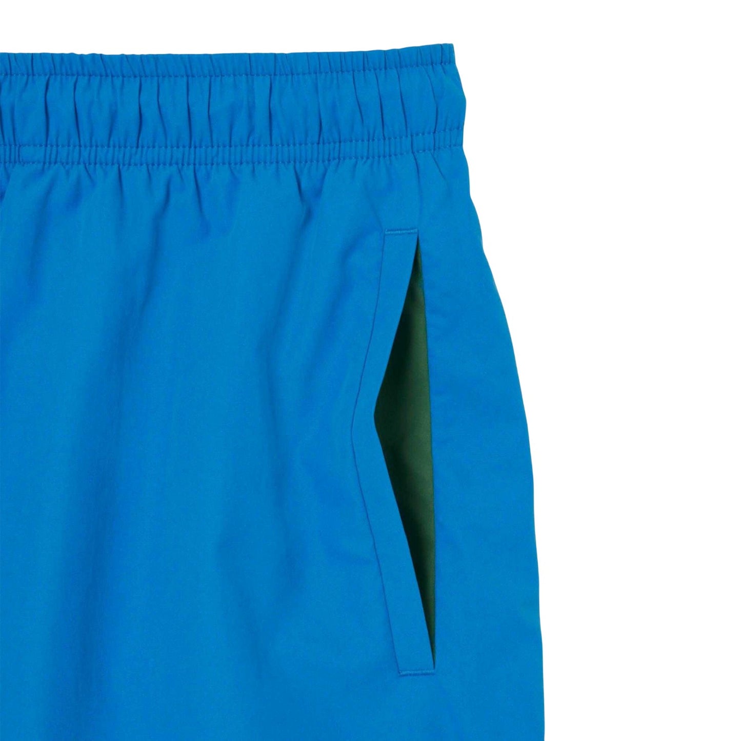 Blue - Side - Lacoste Mens Quick Dry Swimming Trunks