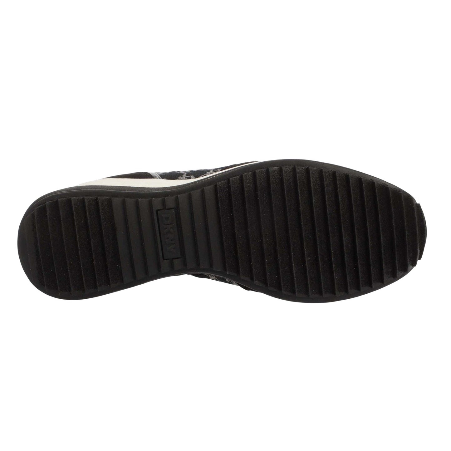 Black - Side - DKNY Womens-Ladies Kamay Leather Wedge Trainers