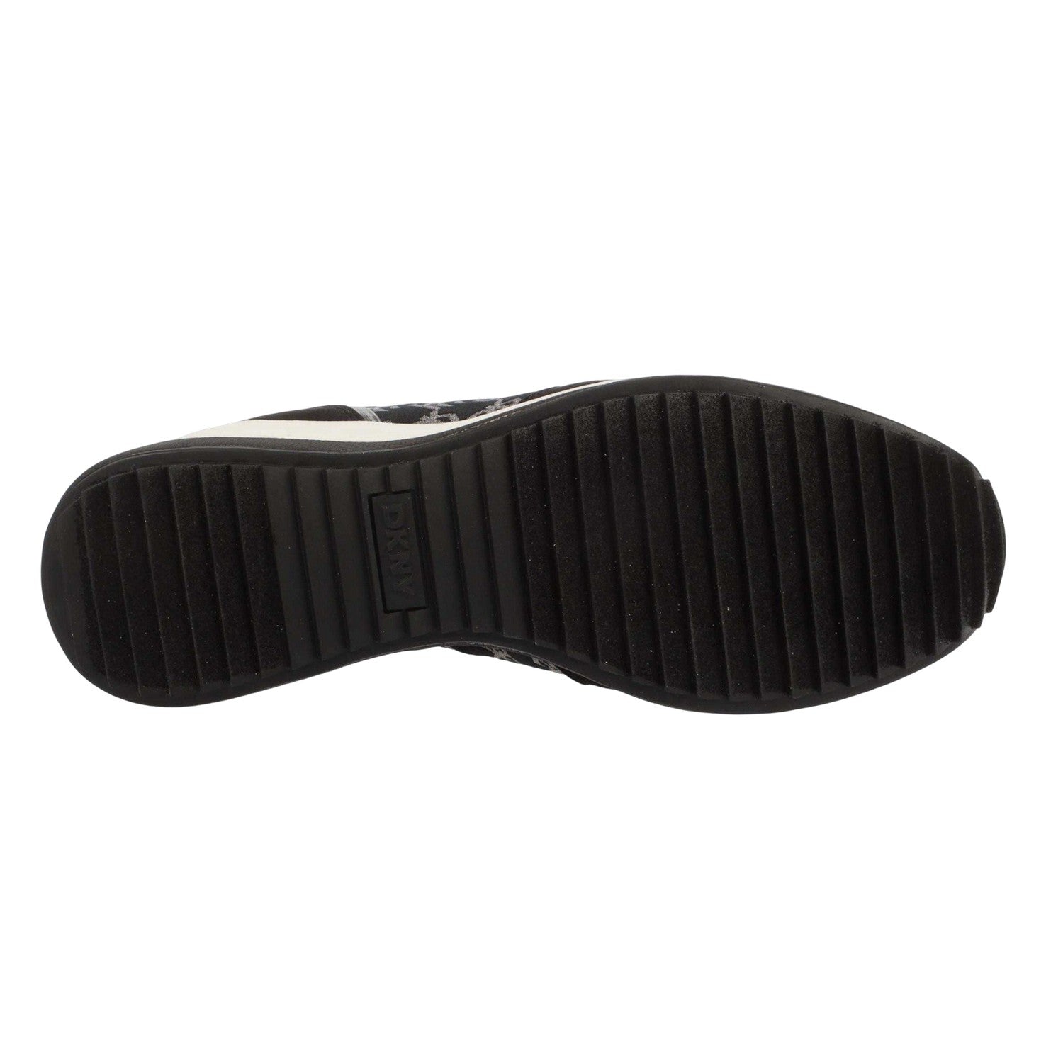 Black - Side - DKNY Womens-Ladies Kamay Leather Wedge Trainers
