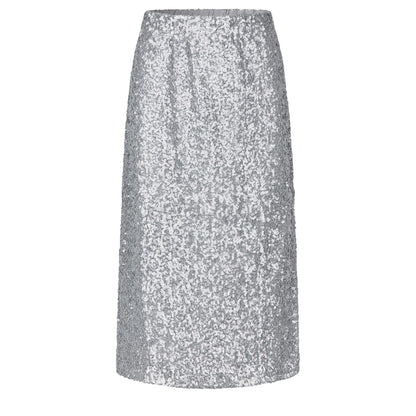 Grey - Front - Stine Goya Womens-Ladies Straight Midi Skirt