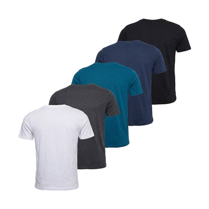 Navy - Back - Farah Mens Fordham T-Shirt (Pack of 5)