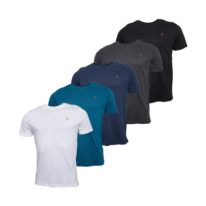 Navy - Front - Farah Mens Fordham T-Shirt (Pack of 5)