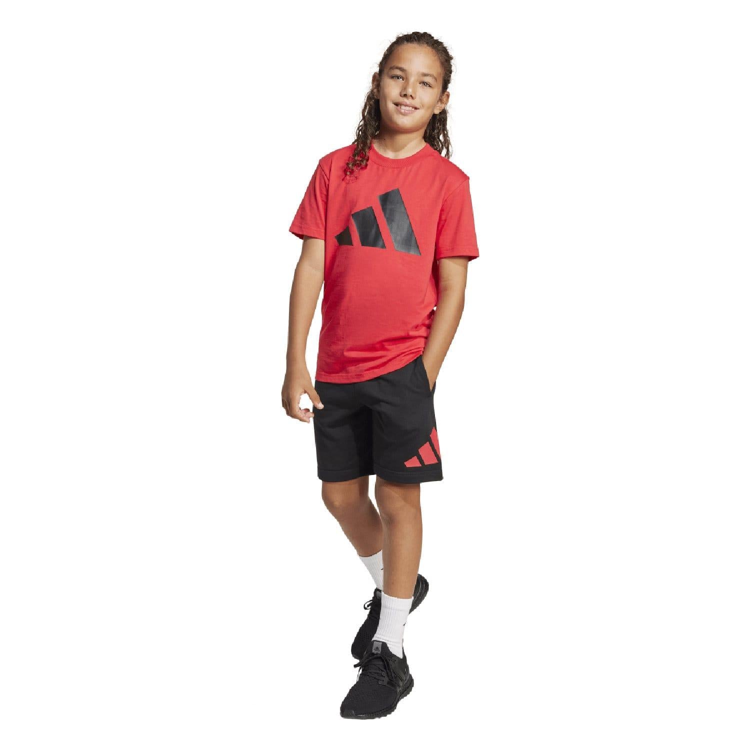 Red - Pack Shot - Adidas Childrens-Kids Essentials Top & Bottom Set (Pack of 2)