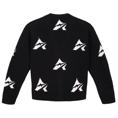 Black - Back - Avirex Womens-Ladies Athletic Cardigan