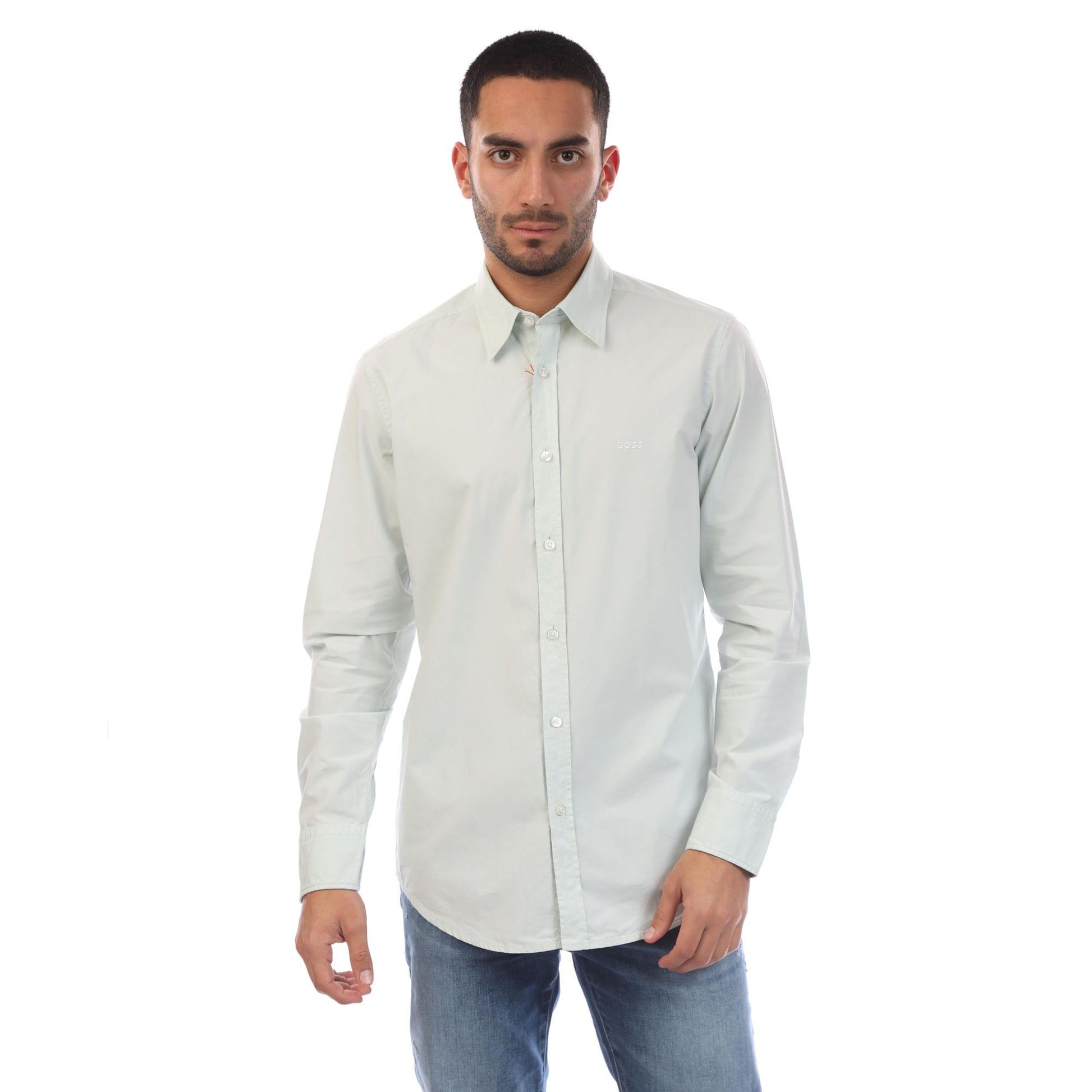 Blue - Front - Boss Mens Relegant 6 Shirt