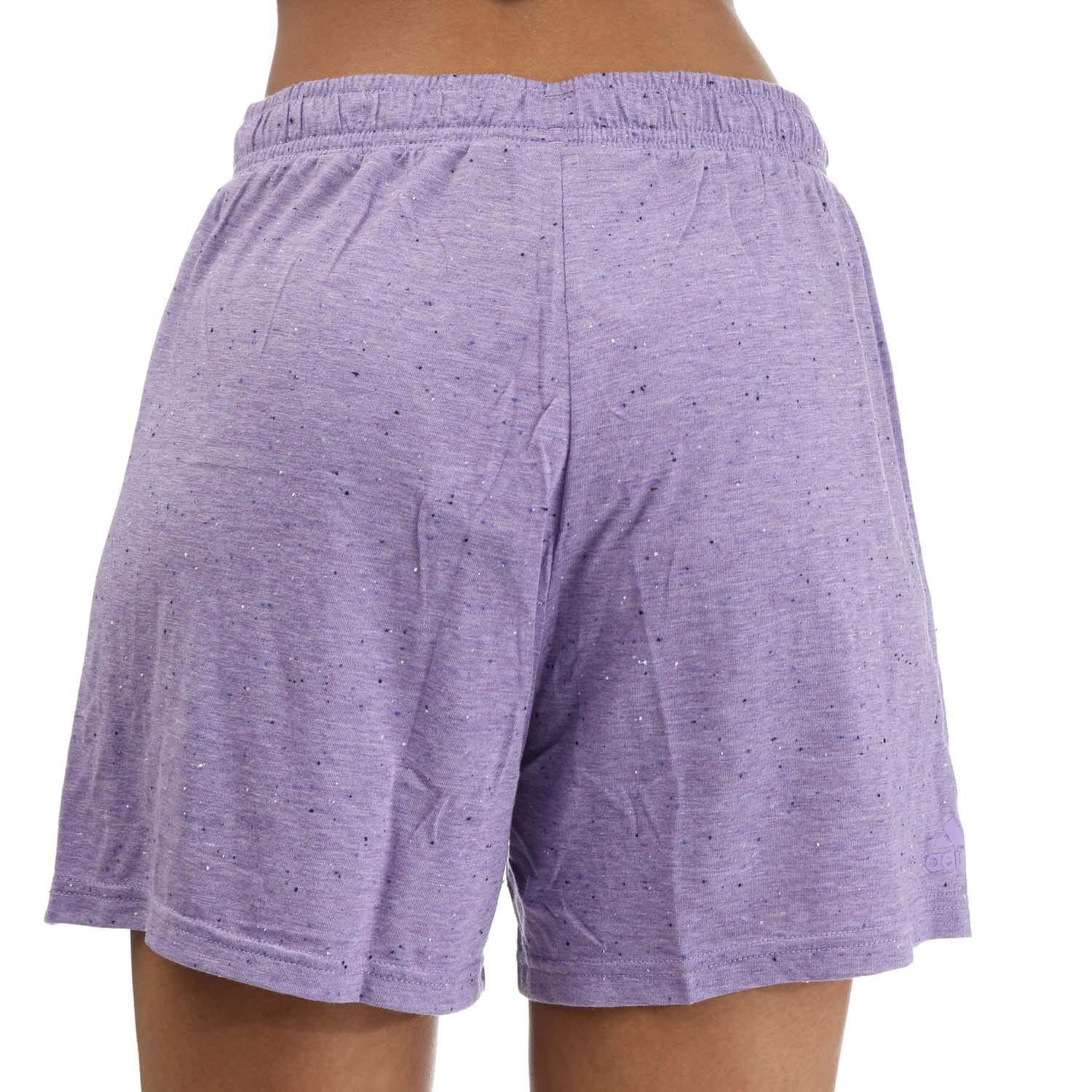 Violet - Back - Adidas Womens-Ladies Future Icons Winners Shorts