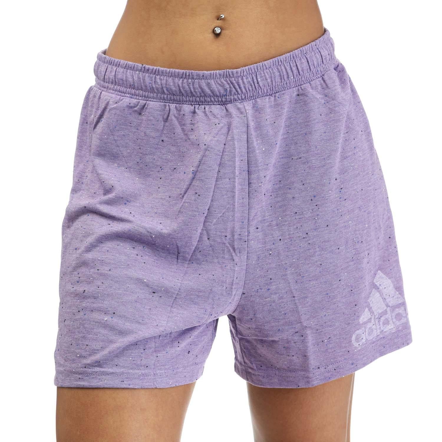Violet - Front - Adidas Womens-Ladies Future Icons Winners Shorts