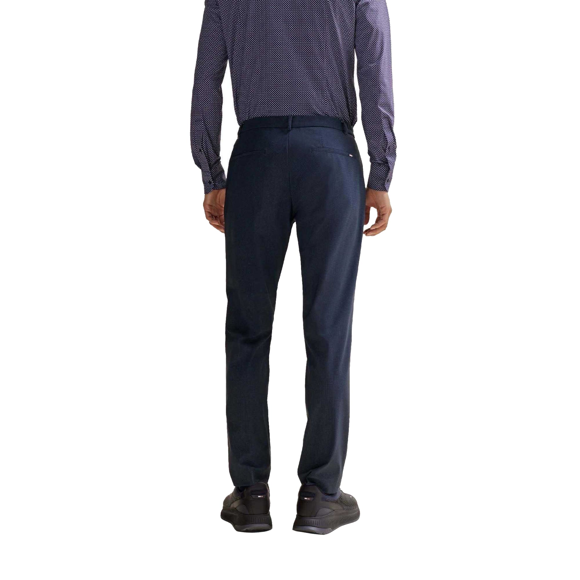 Blue - Back - Boss Mens P-Genius Slim Trousers
