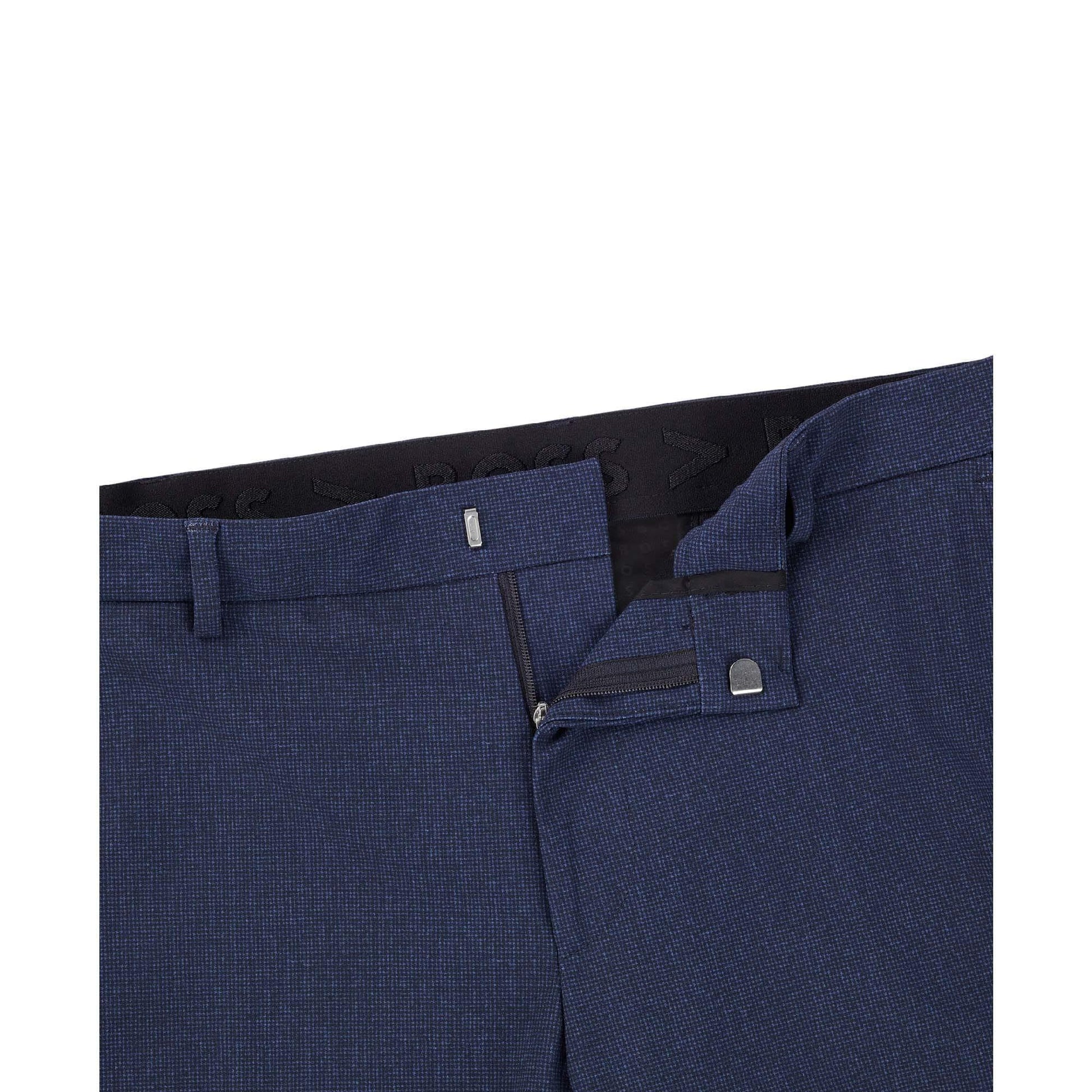 Blue - Side - Boss Mens P-Genius Slim Trousers