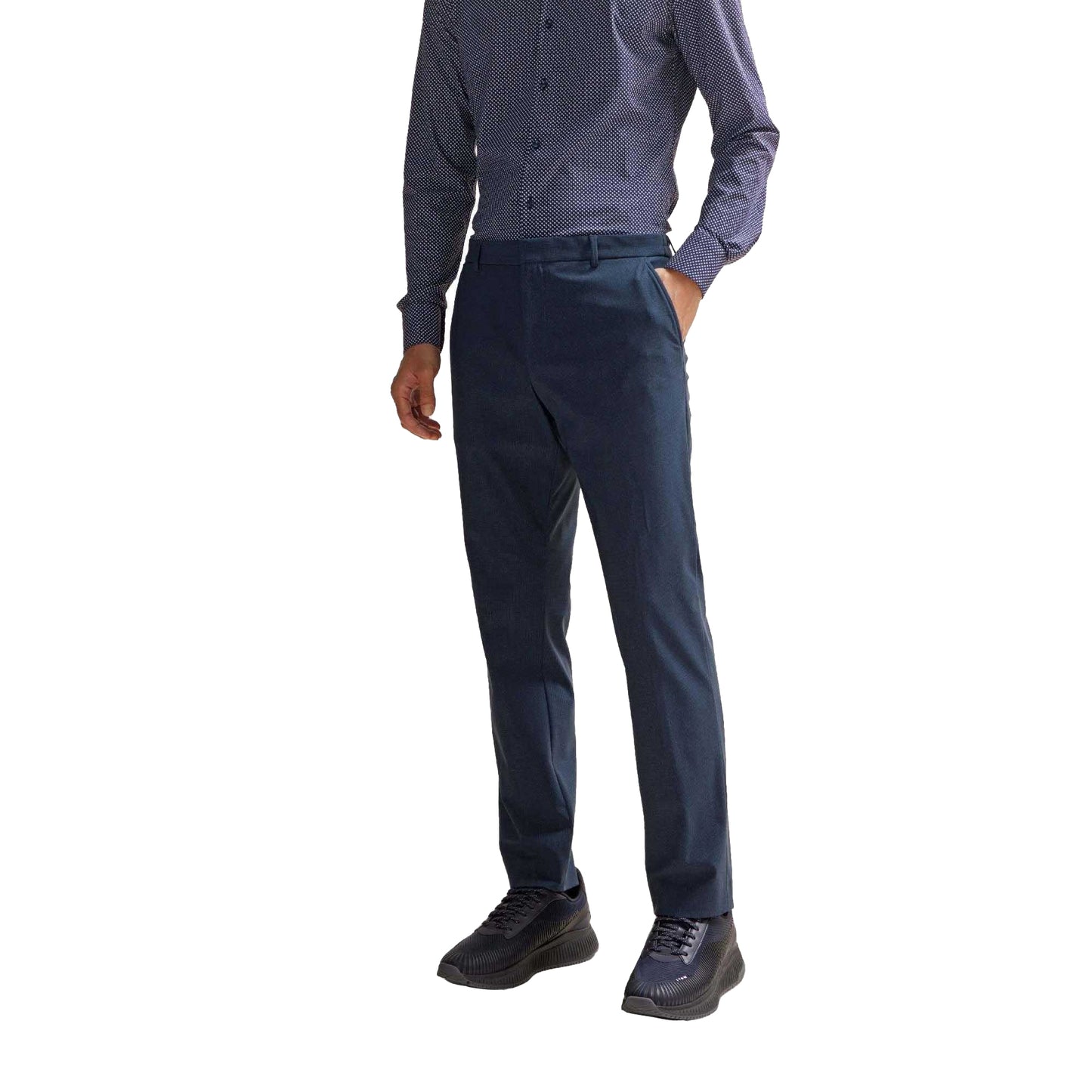 Blue - Pack Shot - Boss Mens P-Genius Slim Trousers