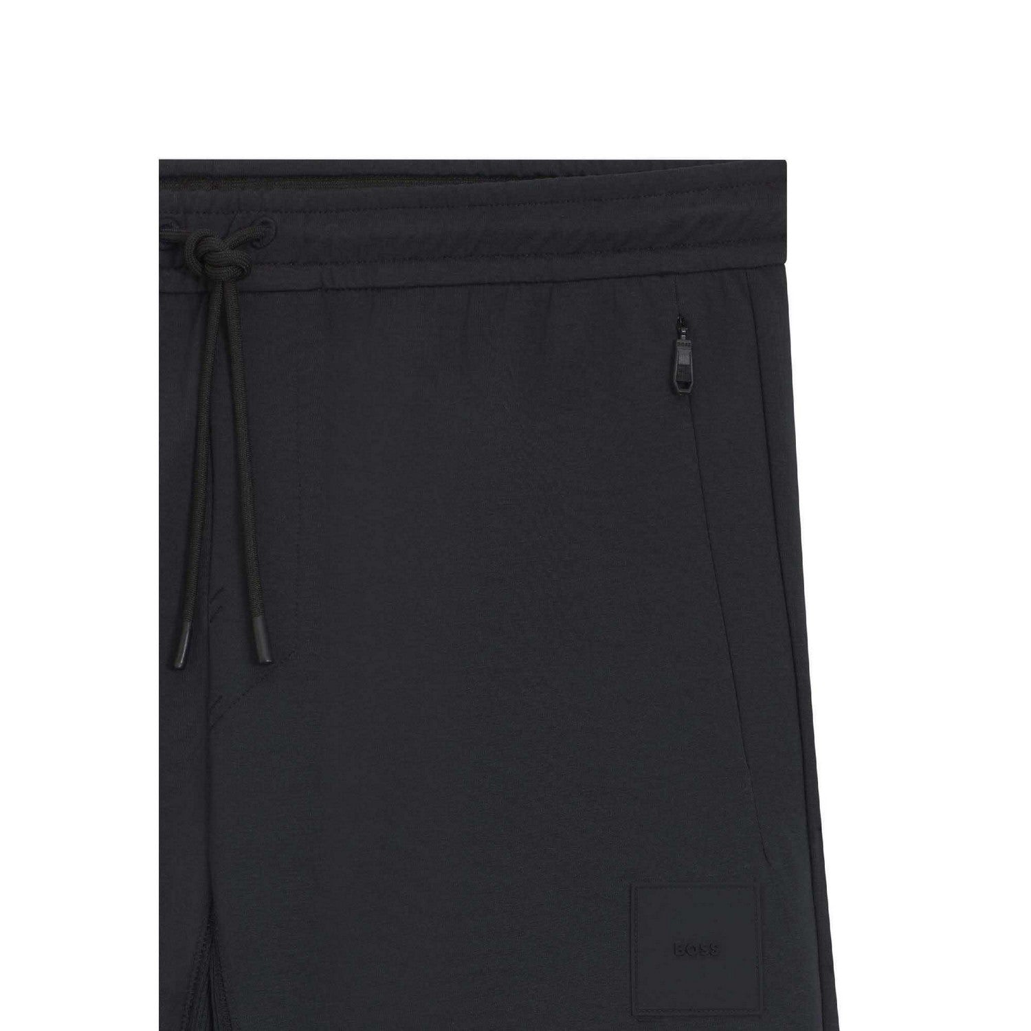 Blue - Back - Boss Mens Hadim Stretch Ribbed Tracksuit Bottoms