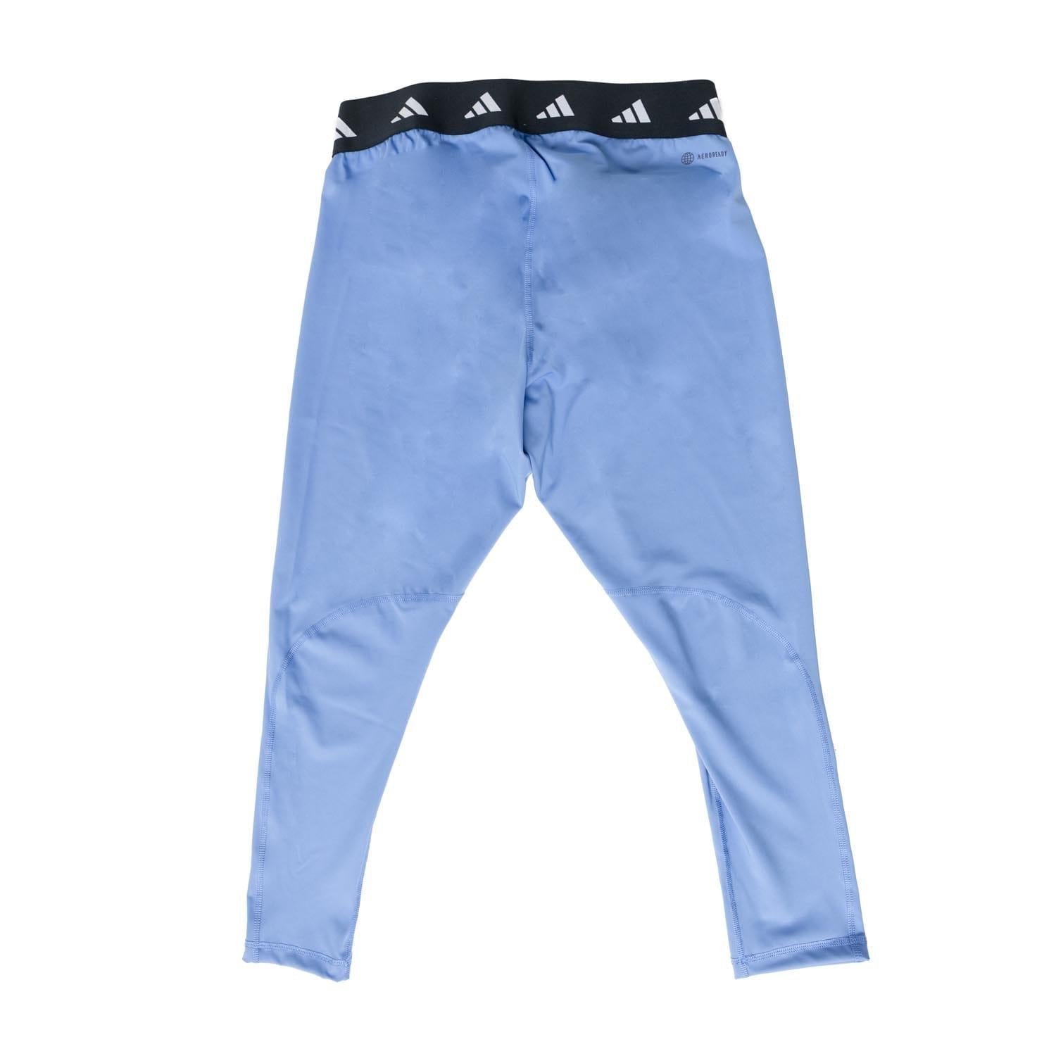 Blue - Back - Adidas Womens-Ladies Techfit Plus 7-8 Leggings