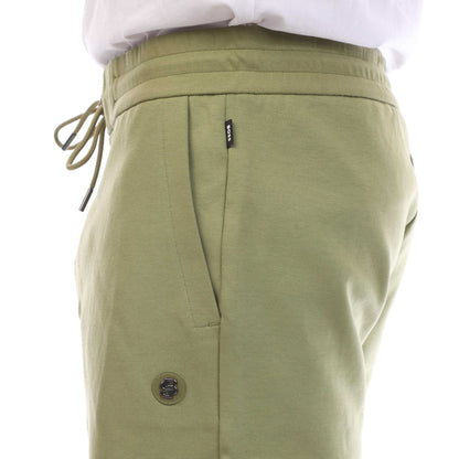 Green - Side - Boss Mens C-Leoni 01 Monogram Shorts
