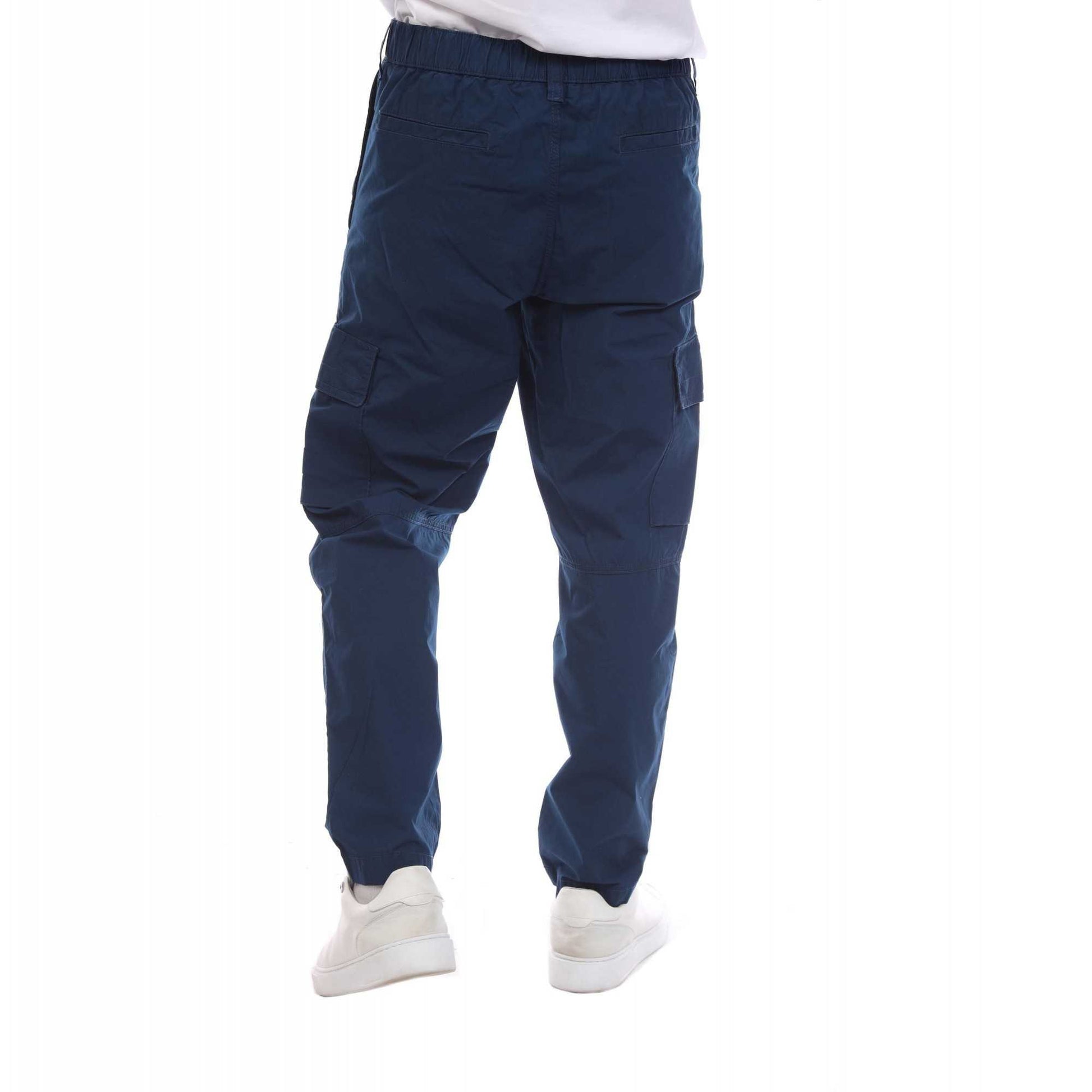 Blue - Back - Boss Mens Sisla-9 Cargo Trousers