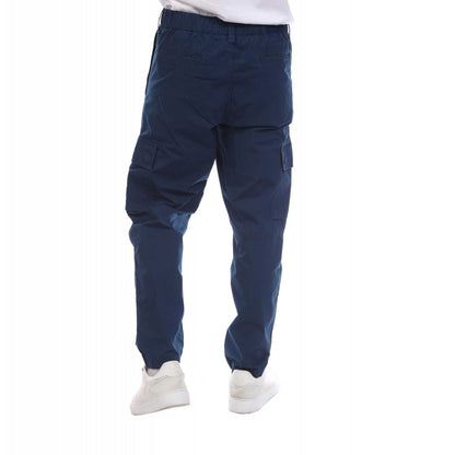 Blue - Back - Boss Mens Sisla-9 Cargo Trousers