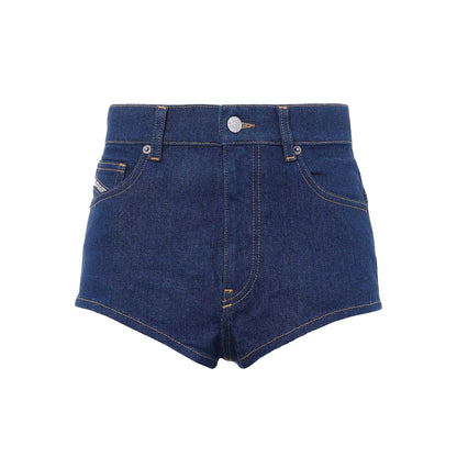 Blue - Front - Diesel Womens-Ladies De-Lunar Shorts