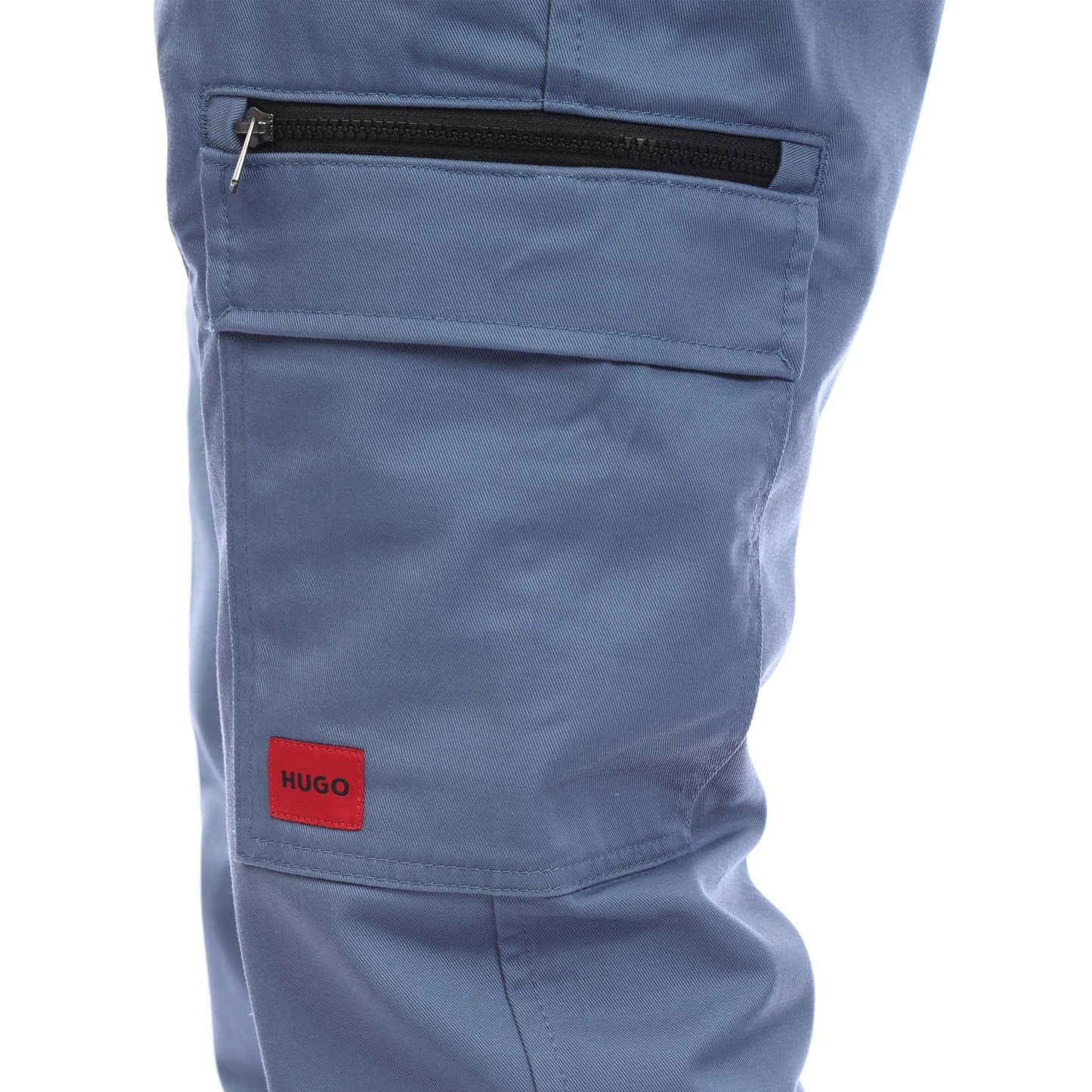 Blue - Side - Hugo Mens Glian231D Trousers