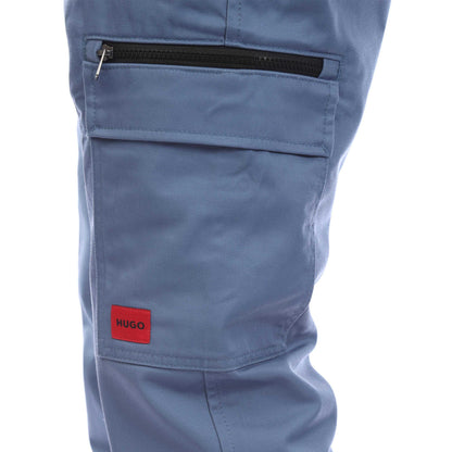 Blue - Side - Hugo Mens Glian231D Trousers