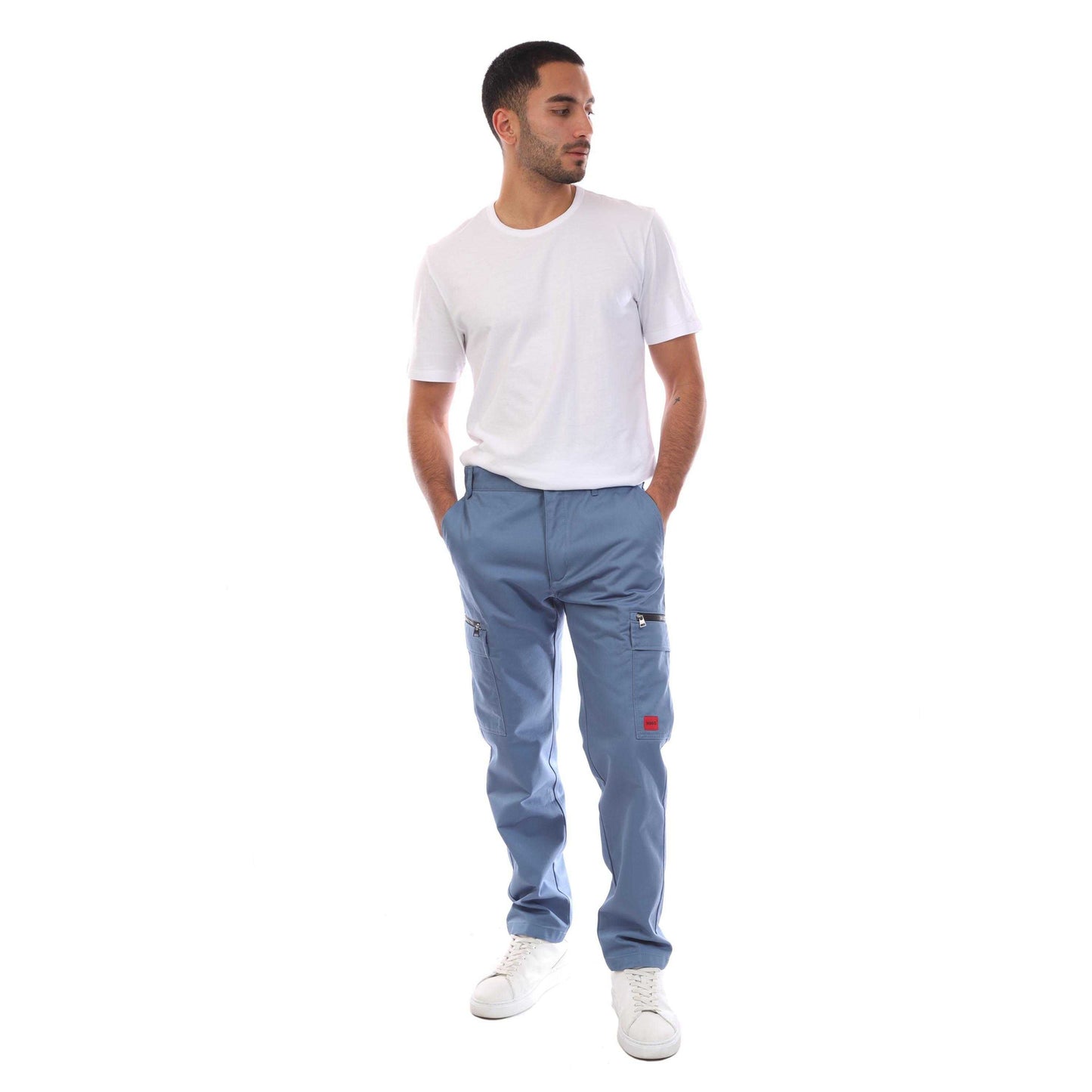 Blue - Lifestyle - Hugo Mens Glian231D Trousers