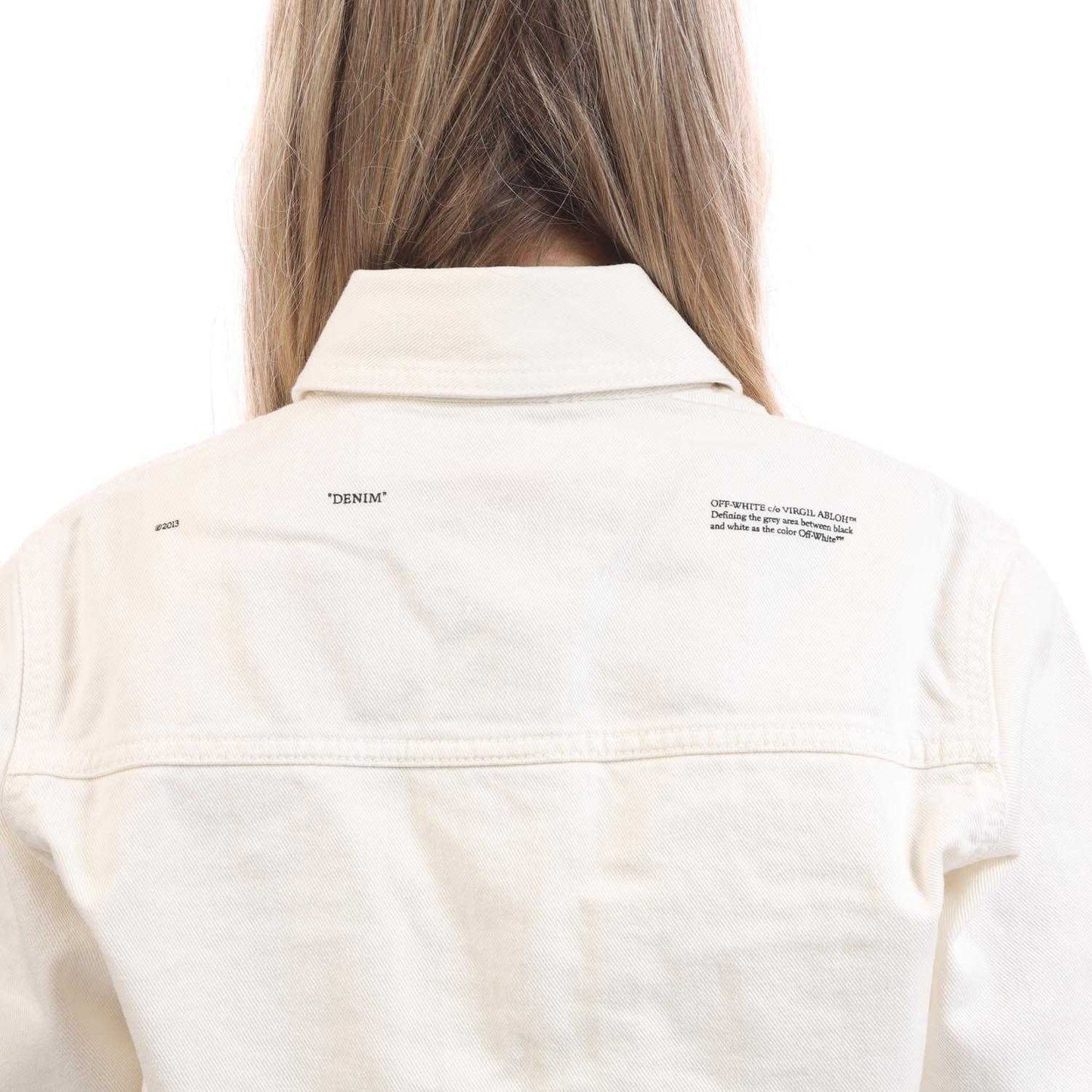 White-Black - Side - Off White Womens-Ladies Corporate Long-Sleeved Shirt