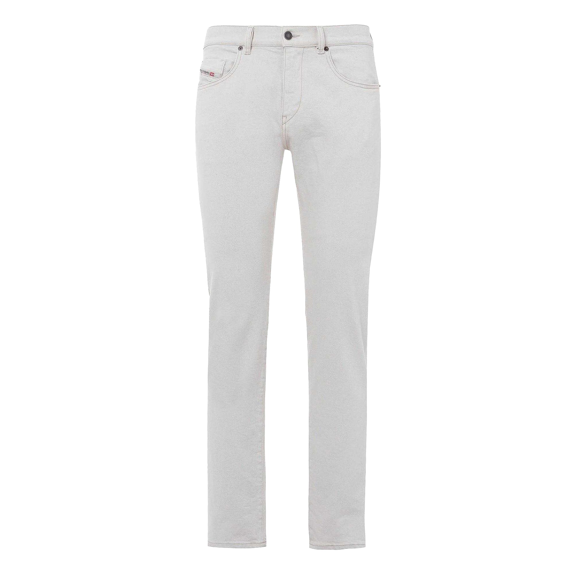 White - Front - Diesel Mens 2019 D-Strukt Slim Jeans