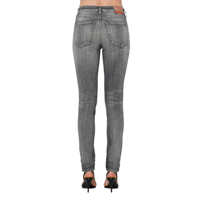 Black-Grey - Back - Diesel Womens-Ladies 2015 Babhila Skinny Jeans