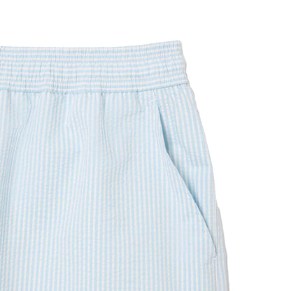 White - Back - Lacoste Mens Textured Mid Length Swimming Trunks