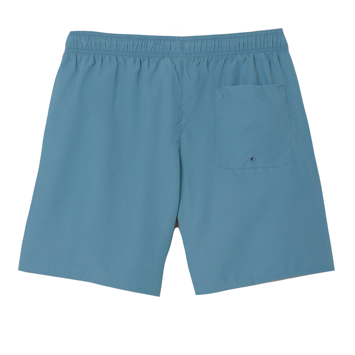 Blue - Back - Lacoste Mens Monochrome Mid Length Swimming Trunks