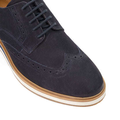Navy - Lifestyle - Dune London Mens Britle Nubuck Casual Shoes