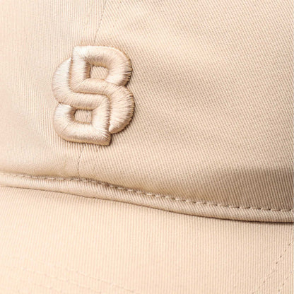 Beige - Side - Boss Womens-Ladies Double B Monogram Baseball Cap