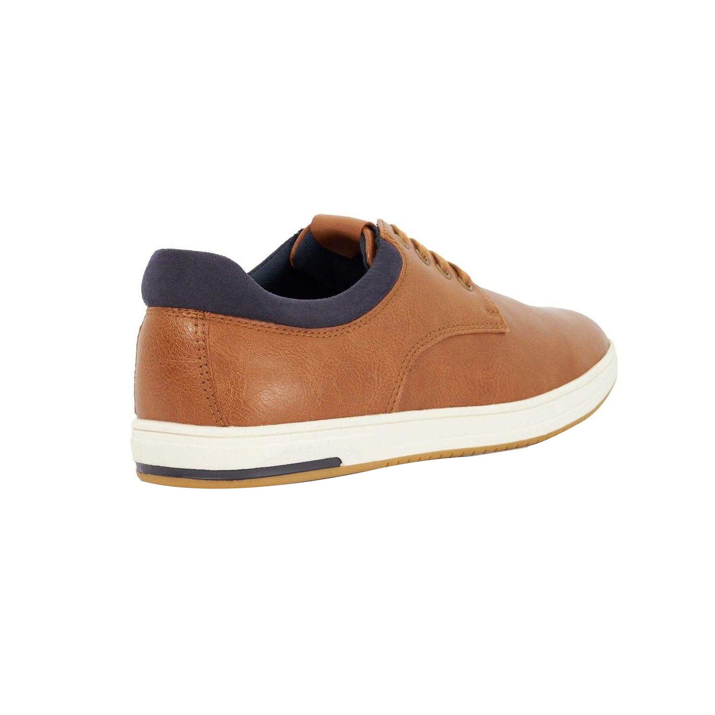 Tan - Back - Dune London Mens Tamsen Lace Up Trainers