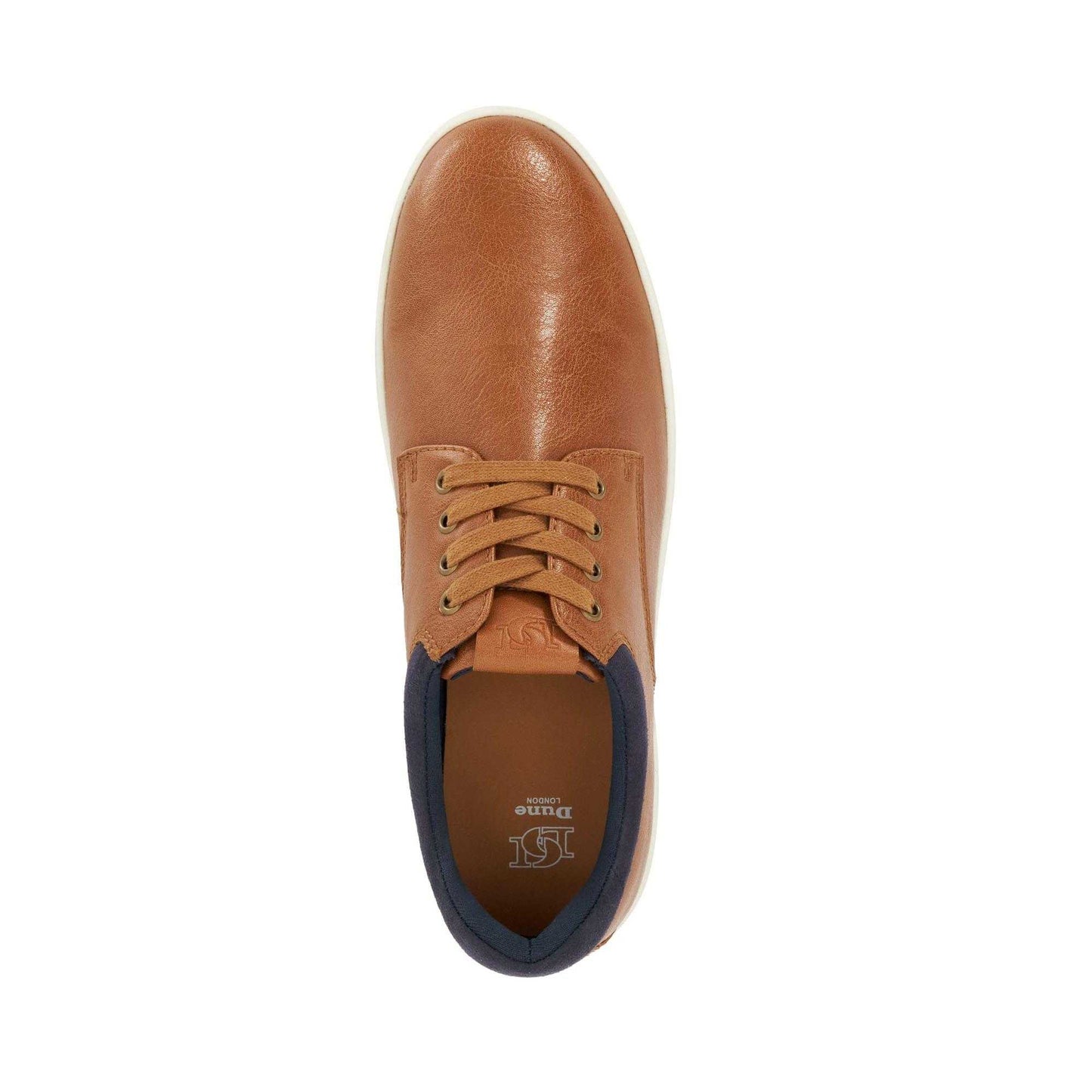 Tan - Side - Dune London Mens Tamsen Lace Up Trainers