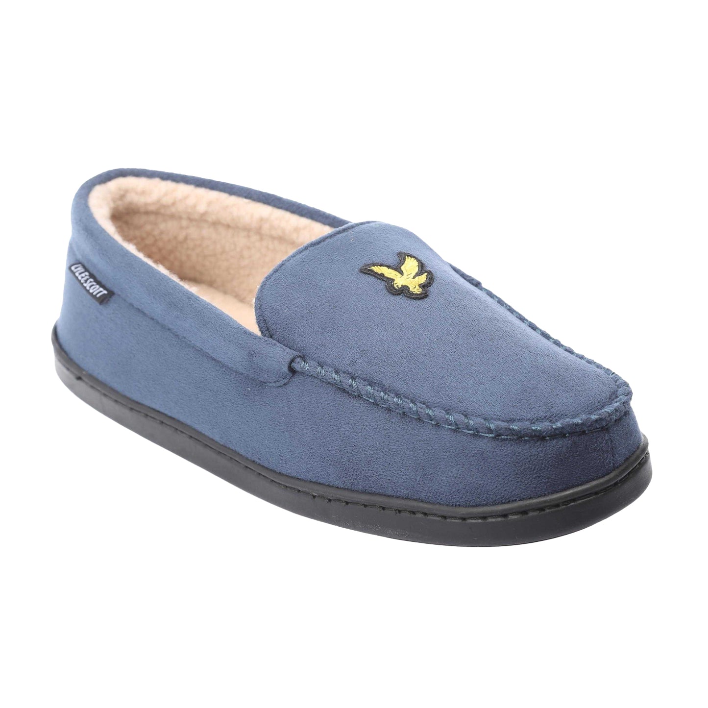 Navy - Front - Lyle & Scott Mens Aspen Slippers